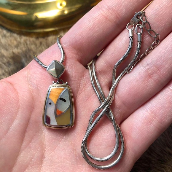 Fantastic ASCH GROSSBARDT sterling silver and 18k gold...